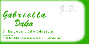 gabriella dako business card